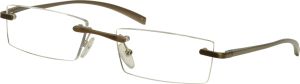 5910 randlose Alulesebrille im Etui, verschiedene Farben